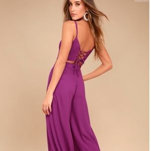 Magenta Two Piece Jumpsuit